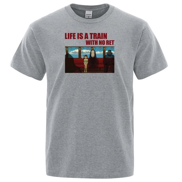 

spirited away men's t-shirts miyazaki hayao movie t shirts cotton clothes no face man tshirt 2019 summer casual male tees