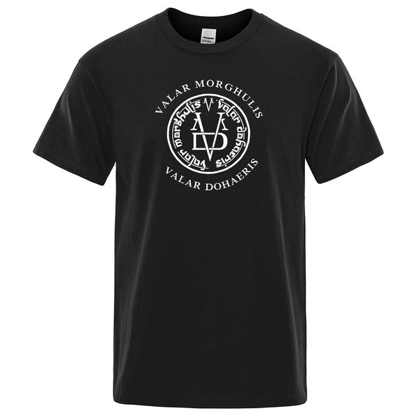 

валар моргулис валар дохаэрис tshirt hip hop повседневный t-shirt мужчины с коротким рукавом 2019 лета хлопка рубашки вскользь tops harajuku