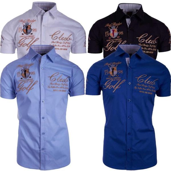 

2020 new men's shirt fashion casual short sleeve slim fit shirt, White;black