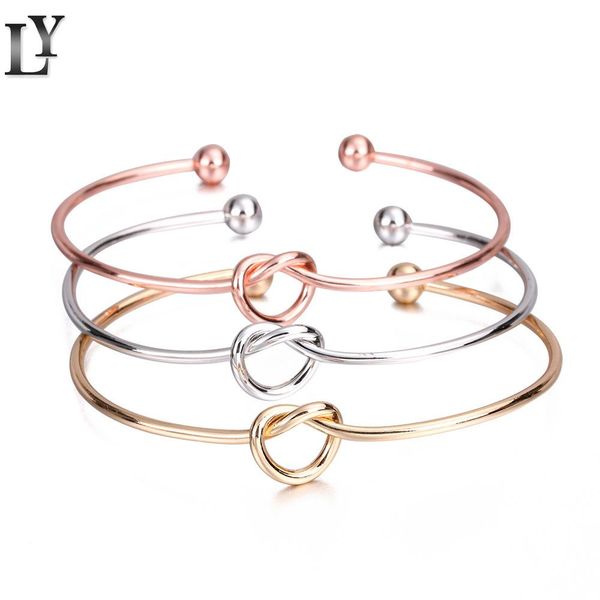

europe and the united states jewelry simple wind bracelet personalized knot bangle bracelet tie bangle for women girls wholesale, Black