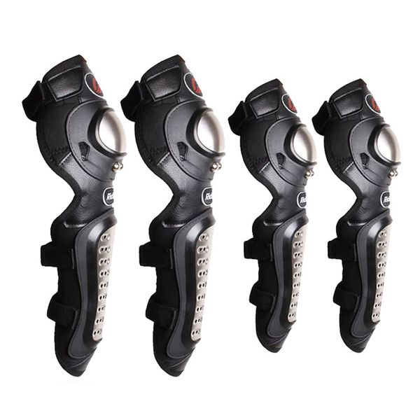 

riding tribe stainless steel protection pads motorcycle leather breathable kneepad elbow pads racing protective men protector