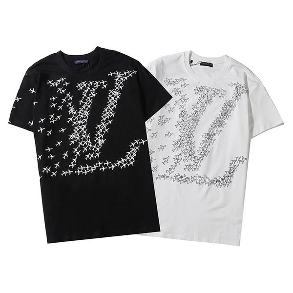 

20ss men's t-shirt black white red men's fashion designer t-shirt short sleeve short sleeved t-shirt, White;black