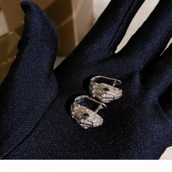 

luxury silver color cz diamond animal earrings 18k gold plated women designer party jewelry, Golden;silver