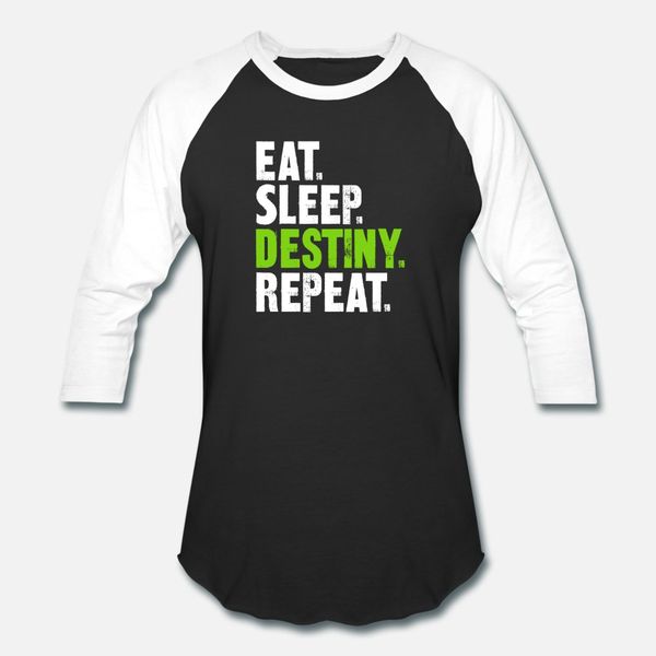 

eat sleep destiny repeat t shirt men print short sleeve s-xxxl pictures sunlight fashion summer style unique shirt