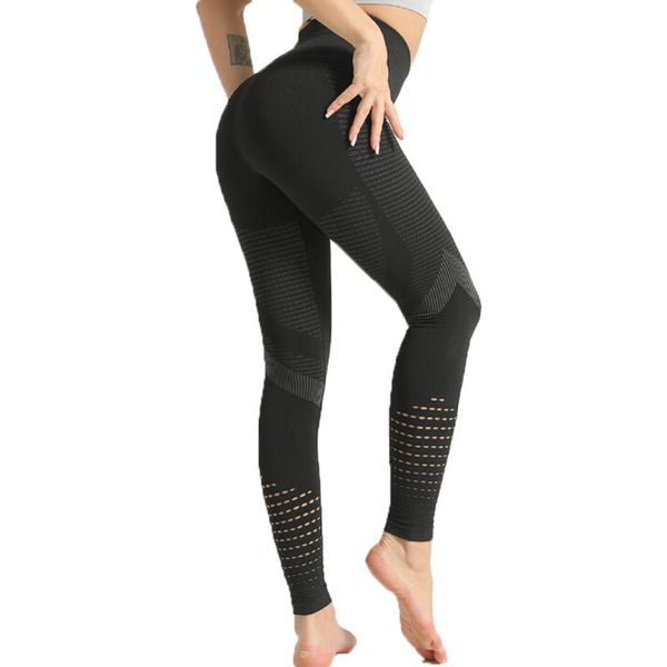 

yoga outfits 2021 casual women skinny sport pants high waist fitness leggings running gym trousers elastic long striped, White;red