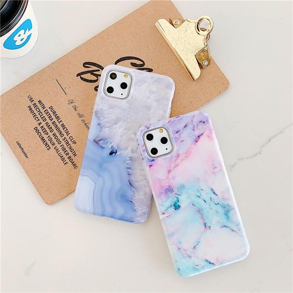 

cgjxsphone case for iphone 6 6s 7 8 plus luxury glossy granite stone marble texture cover for iphone 11 pro x xs max xr shell