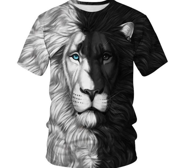 

animal 3d printed t-shirt women men tshirt short sleeve casual fashion clothing tees, White;black