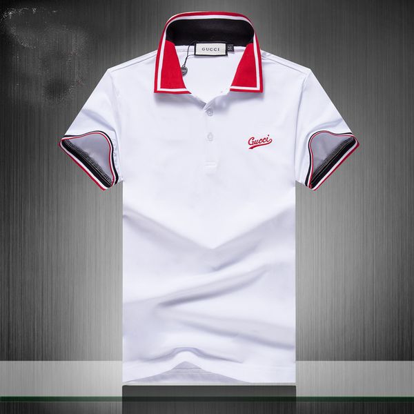 

fashion mens summer polo shirt embroidery mens polo shirts fashion shirt men women high street casual tees size m-xxxl, White;black