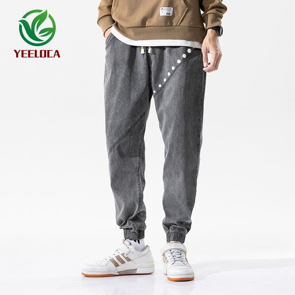 

men's jeans retro autumn 2021 loose korean style solid color cross-border, Blue