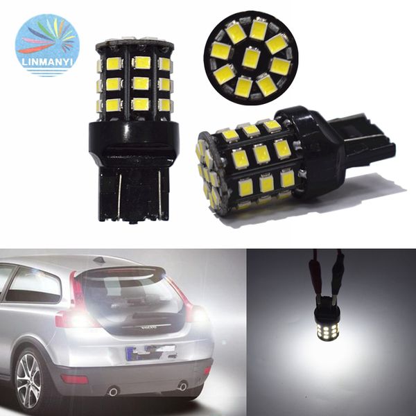 

2pcs auto car led t20/w21w/7440/580/7443 33smd 2835 highlighted brake lights reversing lights turn signal drl white dc12v