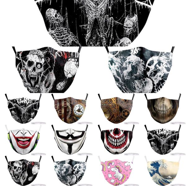 

big face print funny mouth fabric masks clown mouth cover reusable protection dust w o5201