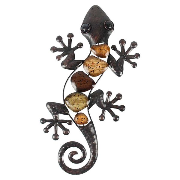 

патио забор декор стены отеля крытый открытый металл gecko дом скульптуры
