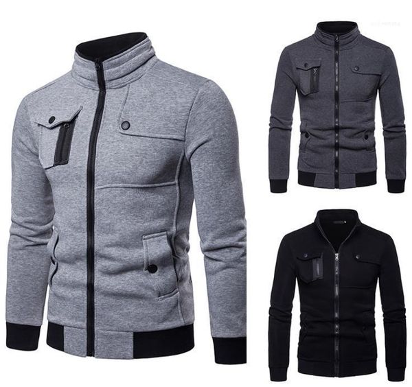 

jackets casual cool thickened stand collar long sleeve motorcycle jacket mens cool style coat mens designer, Black;brown