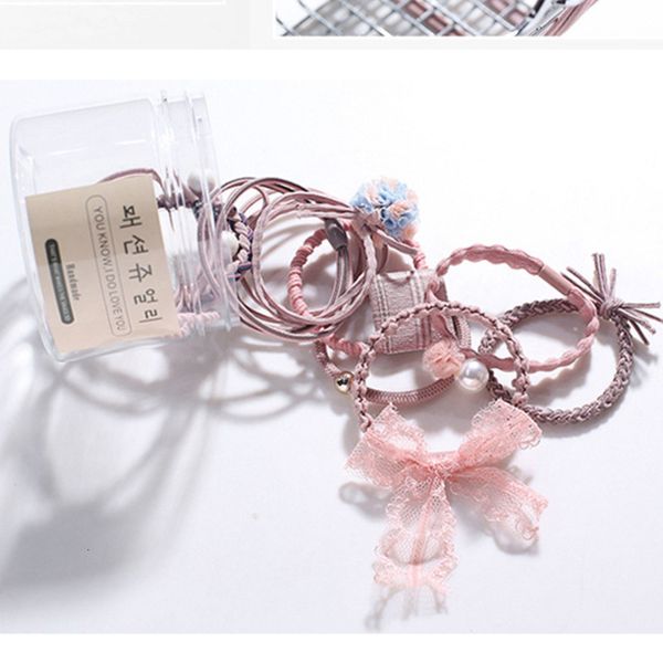 

12pcs / серия multi-стиль ежедневно простые ленты для волос сладкие с коробкой девушки эластичная hairbands кружева лук элегантные шпилька а, Slivery;white