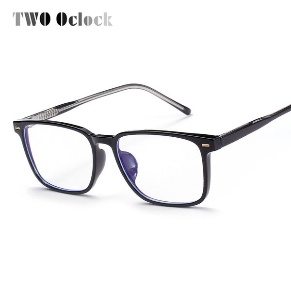 

two oclock anti blue light glasses square memory brand designer optical prescription glasses frame men clear goggles w8839, White;black