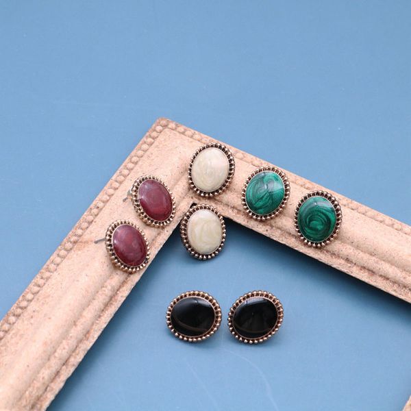

stud oval-earrings geometric -fashion-designs gift for girls women, Golden;silver
