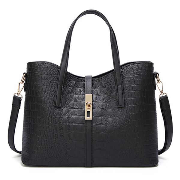 

крокодил pattern 3шт женские кожаные сумки цвета слоновой кости плеча сумки crossbody сумки pu сумка messenger три piece set h050