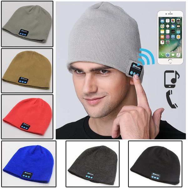 

cgjxsdhl new soft warm beanie gorro hat wireless bluetooth smart cap headset headphone speaker mic bluetooth hat men women sports hat