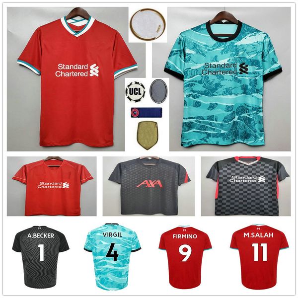 

2020 2021 lvp mohamed m. salah firmino soccer jerseys virgil mane keita milner a.becker custom 20 21 men woman kids football shirt, Black;yellow