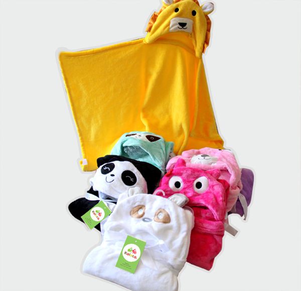 

baby cartoon bath towel hoodie 3d boy girl cute animal swaddle blanket for 1-6t