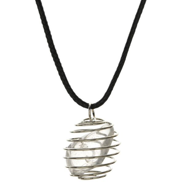 

оптовая 10 шт посеребренная провода wrap неправильной формы красный камень кулон rope цепи ожерелье горный хрусталь ювелирные изделия, Silver