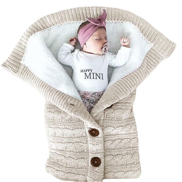 

детские одеяла для новорожденных infant одеяло вязания крючком зимы теплые пеленальный wrap спальный мешок пеленать # 4m21