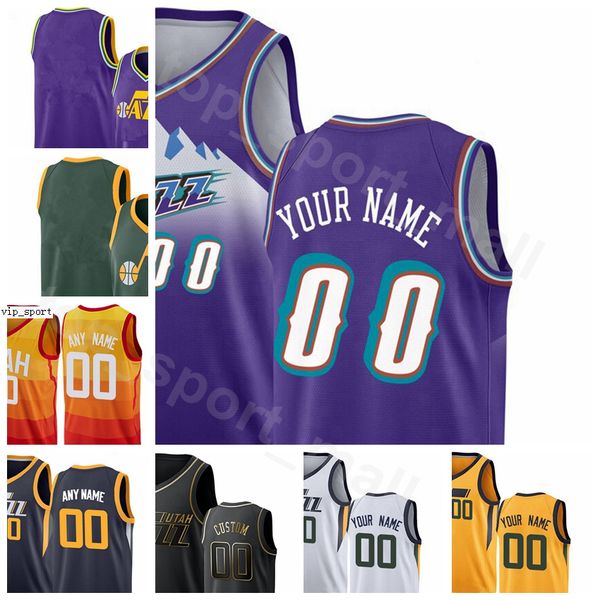 

screen print basketball donovan mitchell jerseys 45 mike conley 10 rudy gobert bojan bogdanovic joe ingles emmanuel mudiay man woman youth, Black;red