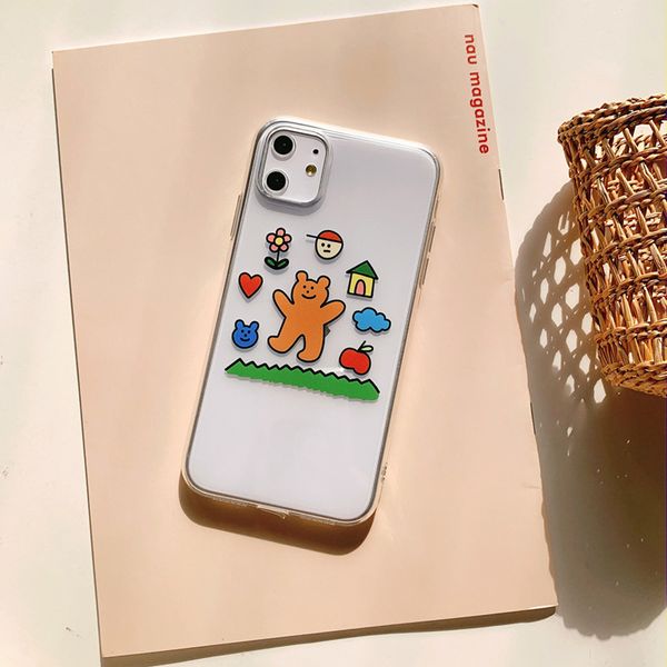 

мультфильм ретро медведь кукла симпатичный телефон чехол для iphone 11 pro max x xr силиконового чехла для iphone случая бесплатной доставки