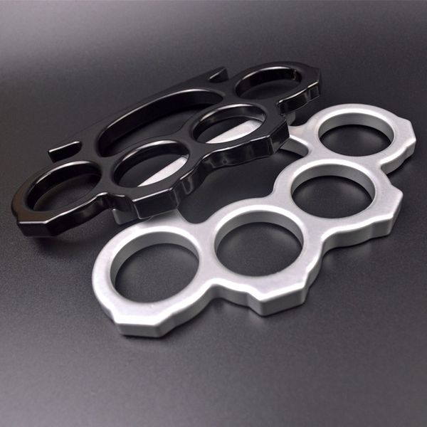 

DHL Free Ship 10PCS Silver and Black Thin Steel Brass knuckle dusters,Self Defense Personal Security Women's and Men's self-defense Pendant