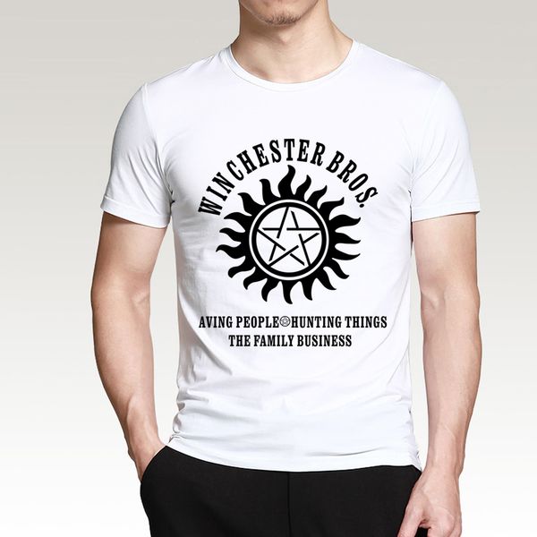 

supernatural winchester bros men t-shirt 2020 summer hip hop style short sleeve shirt 100% cotton casual tees