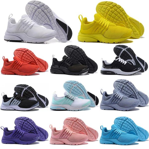 

2020 wholesale presto br qs breathe yellow triple black white red blue men women running shoes presto react jogging trainers sport sneakers