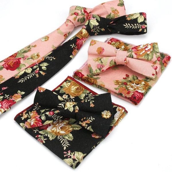 

necktie cotton mens white bowtie handkerchief blue flower classic pink set set tie black bdegarden kucfz, Black;blue