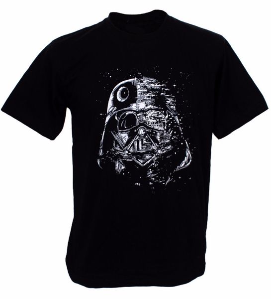 

2019 new trendy men round neck tee cotton t shirt darth vader death star graphic luke anakin jedi fitness t-shirt