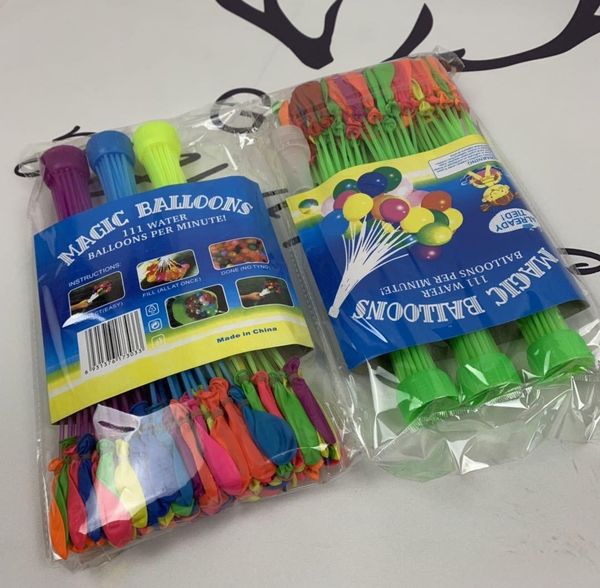

wholesale custom 111pcs happy summer water baby bomb game latex balloon in beach party