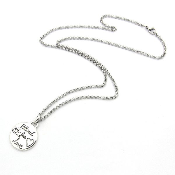 

lover necklace women party gift jewelry love blind sterling silver long necklaces