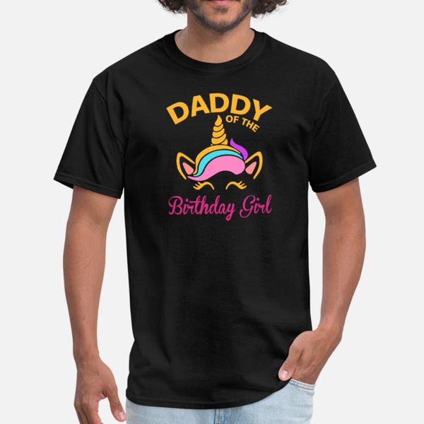 

daddy of the unicorn birthday girl t shirt men designs tee shirt o neck pattern fitness funny casual summer slim shirt