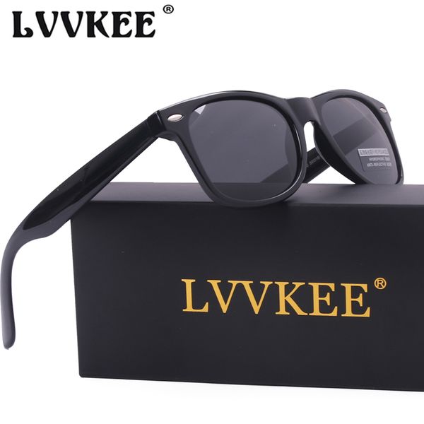 

lvvkee classic brands mens/womens hd polarizer sunglasses uv400 g15 lens prevent sunglass 2140 driveing with original cas, White;black