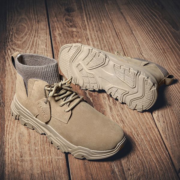 

comfortablehighartinbootsmensneakershoesfashionnewarrivalswarmspringwintermancasualshoesdropshipping, Black