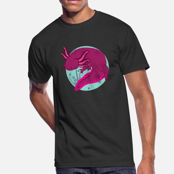 

axolotl gothic goth water aquarium pet animal gift t shirt men printing short sleeve plus size 3xl male comfortable spring autumn shirt