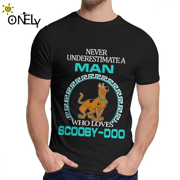 

качество хлопок scooby doo аниме tee shirt человек вскользь мягкий хлопок o-образный вырез camiseta