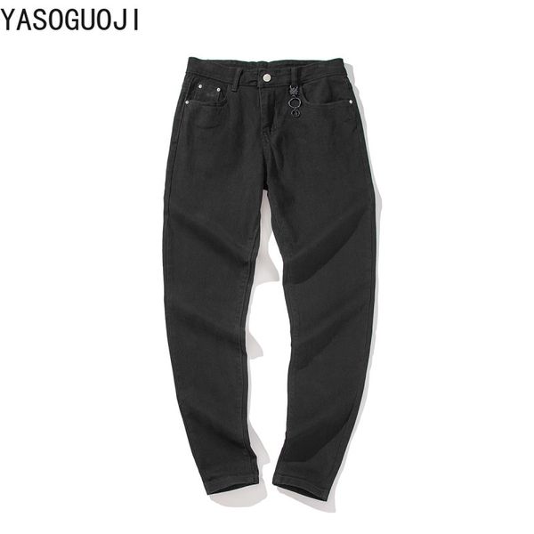 

yasuguoji new 2020 spring mens skinny jeans black mens stretch jeans pencil slim men tactical pants men bootcut l083, Blue