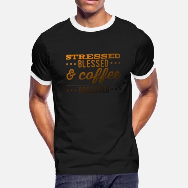 

кофе obsessed t shirt men проектирование 100% хлопок s-xxxl fit интересный базовая весна осень обычная рубашка