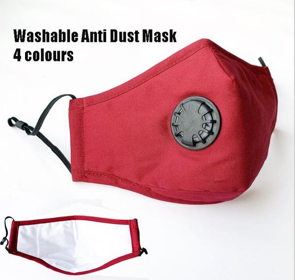 

Washable Anti masks Dust face Mask with valve mask Windproof Mouth-muffle Bacteria Proof Cotton PM2.5 Mask Mouth Anti-fog Face masks