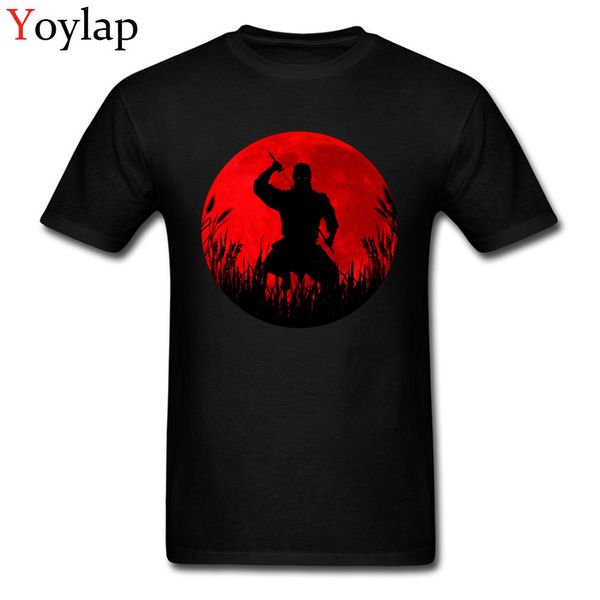 

naruto red moon ninja japan stylish designer men's tee shirt cotton clothing short sleeve t-shirts black