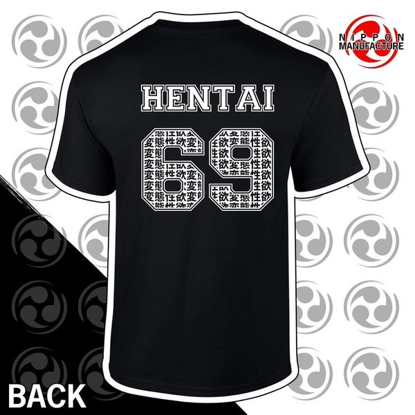 

hentai 69 t shirt double sided kanji variant mens and womens styles japanese anime videogame(1