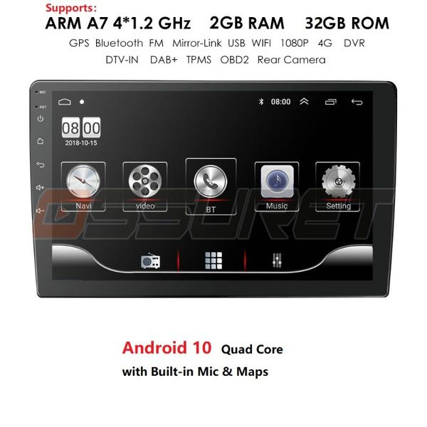 

android 10 9/10.1'' 2gb 32gb universal 2 din car radio gps navigation autoradio multimedia dvd player with wifi bt swc 1080p hd ca