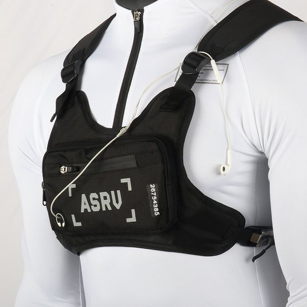 

men chest bag reflective tooling vest backpack function tactical vest multifunctional outdoor chest pack bag cny2005