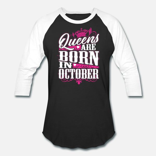 

queens are born in october t shirt men personalized short sleeve plus size 3xl outfit fit breathable summer style normal shirt