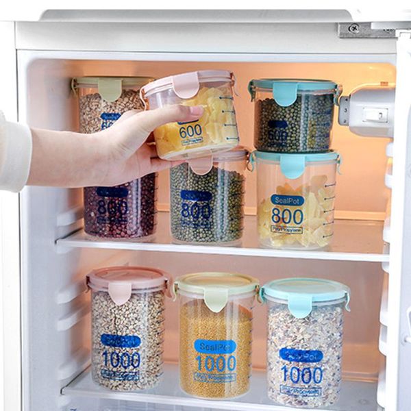 

moistureproof kitchen storage box sealing preservation plastic fresh pot container transparent sealed crisper set plastic