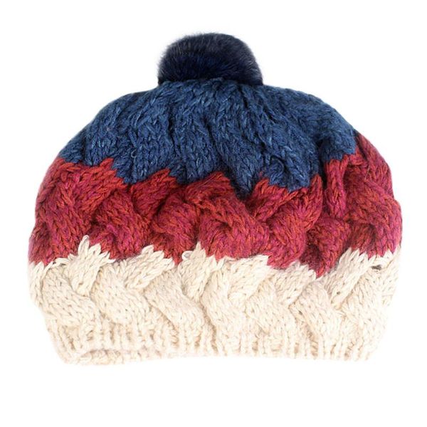 

baggy warm crochet winter wool knit ski beanie skull slouchy caps hat, Blue;gray